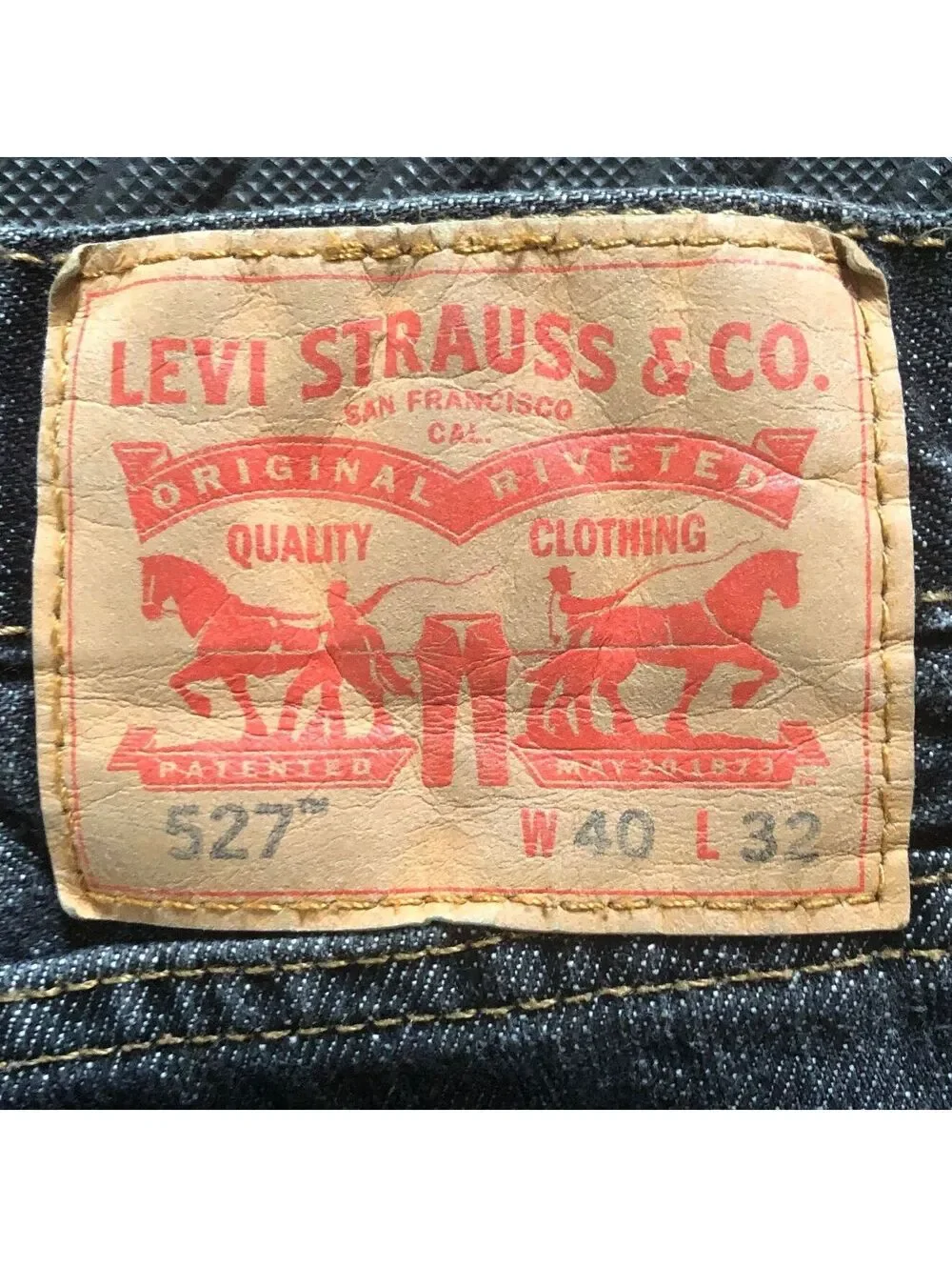 Levi's Dark Gray/Black Denim Jeans Straight Fit 40 x 32